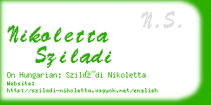 nikoletta sziladi business card